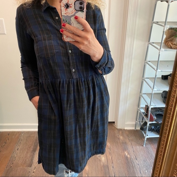 GAP Long Sleeve Plaid Dress - Picture 7 of 15